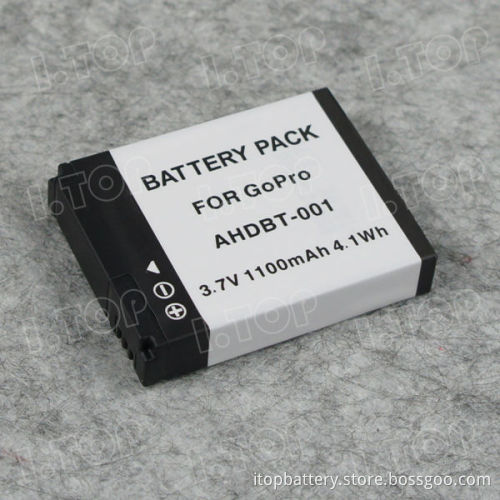 3.7V 1100mAh digital camera battery For Gopro Hero made in china